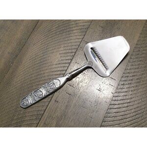 Norwegian Pewter Fram St Maria Savannah Ships Cheese Slicer Server Stainless MCM
